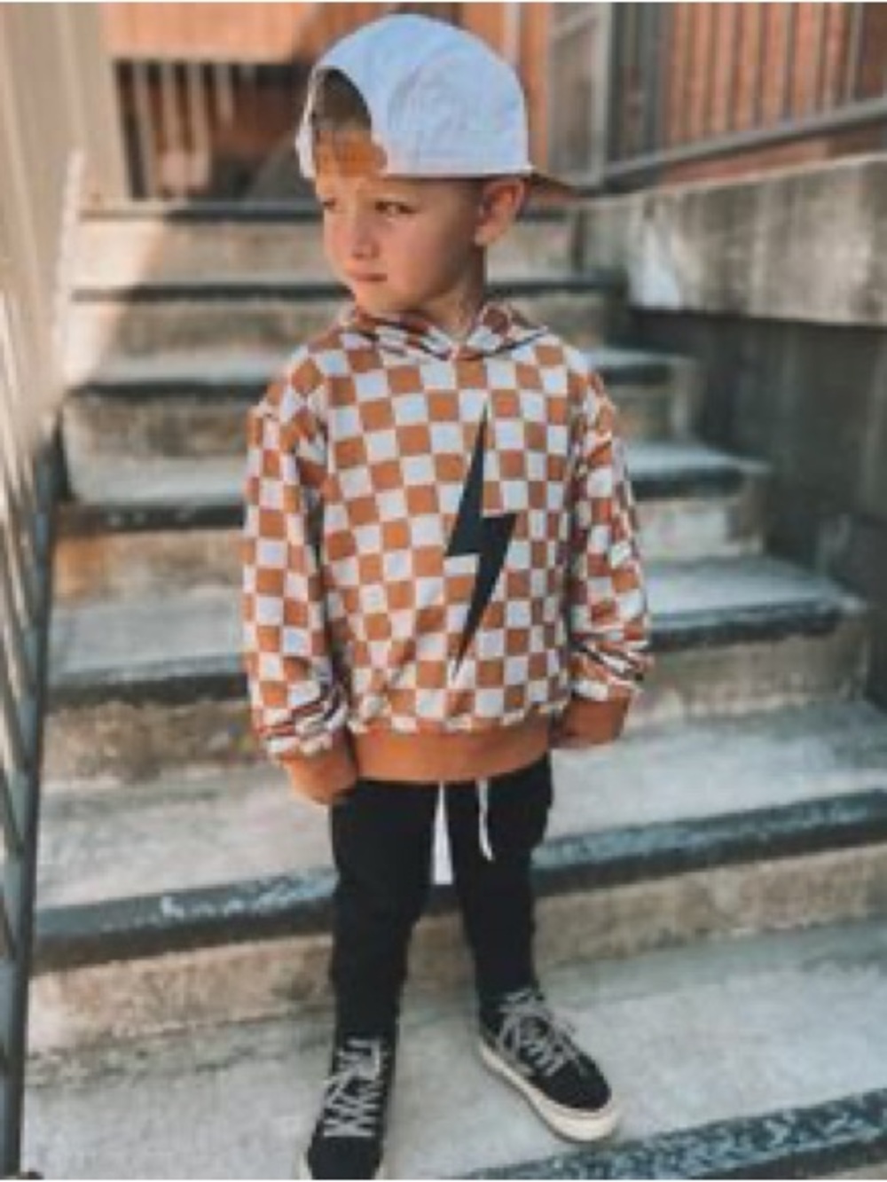 Little Rad Things Checkered Spark Hoodie